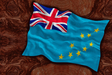 National flag of Tuvalu. Background  with flag of Tuvalu