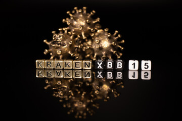 Kraken virus, mutation omicron XBB.1.5. 2023 year, New variant of coronavirus. Kraken Virus, New...
