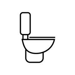 Toilet icon on white.