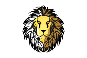 Illustration of a lion vector design white background