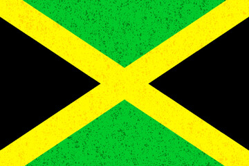 ジャマイカ　国旗　水彩　背景