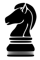 chess piece - black horse emblem