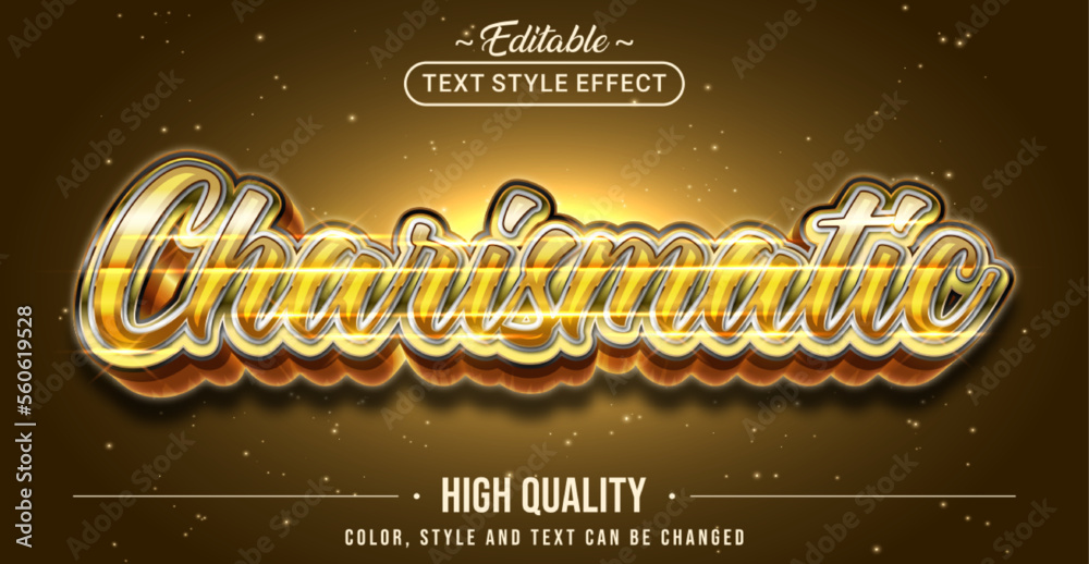 Poster Editable text style effect - Charismatic text style theme.