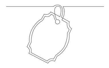 continuous line drawing hanging label - PNG image with transparent background
