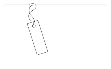 Naklejka premium continuous line drawing tag label alphabet letter design i - PNG image with transparent background