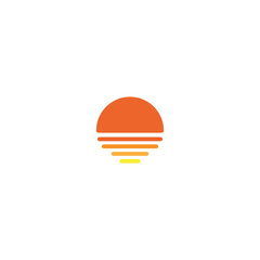 Sunset vector icon. 