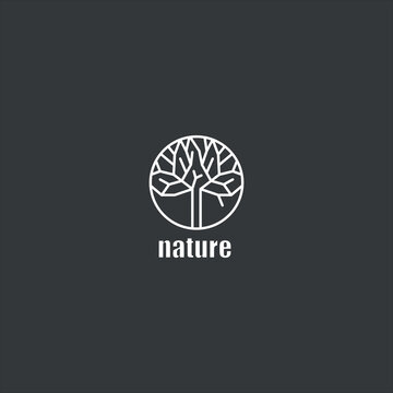 Simple linear tree logo.