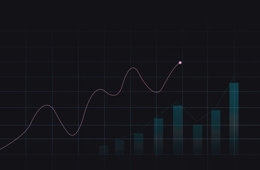 Business Technology Data Digital Money Concept,Growth Graph Chart Investment Management Corportate Bank Diagram Financial Accounting Currency,Profit  Stock Market Trade Forex Ecchange Economic Income.