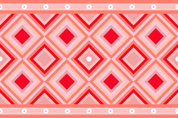 Love Aztec geo pattern. Native design for fabric print. Seamless fabric pattern Love pink geometric Aztec style. African Moroccan pattern. Ethnic carpet. Majolica. Asian rug. Tribal vector ornament. 