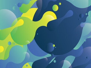 Liquid shapes futuristic background. retro waves vector design