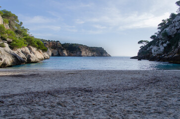 Fototapeta na wymiar Macarelleta, playa virgen de Menorca 