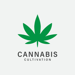 Vintage Cannabis Marijuana Hemp Stamp Label logo design