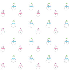 雪だるまと雪の結晶パターン