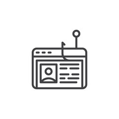 Data theft line icon