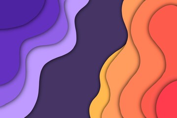 abstract Design background purple orange with waves wallpaper