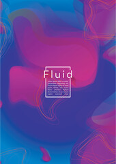 Futuristic Geometric Cover Design with Gradient and Abstract Lines, Figures for your Business. Template Fluid Rainbow Poster Design, Gradient Flow Effect for Electronic Festival.