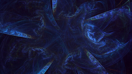 3D rendering abstract multicolor fractal light background