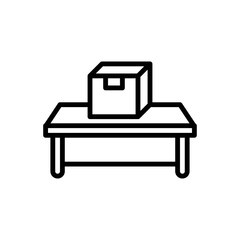 Black line icon for stay