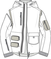 MODULAR JACKET FOR MEN AND BOYS WEAR VECTOR © M A A Designs