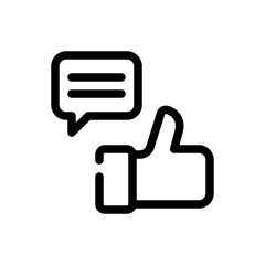 positive review line icon
