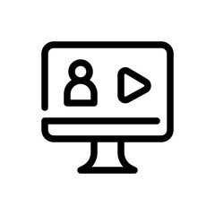 video streaming line icon
