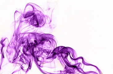 Colored smoke on a white background.