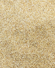 Sesame seeds as background. Close-up