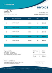 Invoice minimal design template.