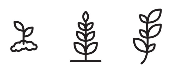 Ecology line art icon, nature and environment. Protection, planet care, natural recycling power. Vector ecology line art illustration
