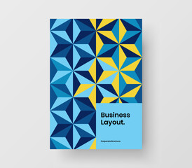 Multicolored geometric shapes placard concept. Isolated corporate identity vector design illustration.