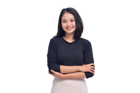 Young Business Woman on Isolated