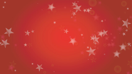 Vector Magical Glowing Background with Silver White and Purple Falling Stars on Red. Sparkle Star Night Cover and Card Design. Confetti Frame. Cosmic Bokeh Light. Christmas and New Year Poster.