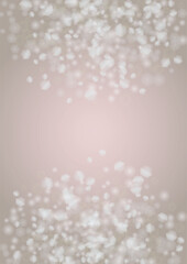 Abstract Vector Pink Background with Silver and White Light Spots. Magic Shiny Pastel Print. Baby Print. Romantic Bokeh Blurred Page Design for Christmass.  Gentle Stardust Pattern.