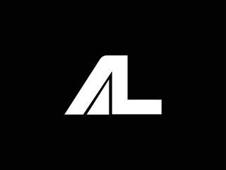 Creative Minimalist Letter AL Logo Design , Minimal LA Monogram