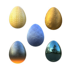 set of easter eggs
