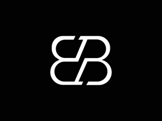 Creative Minimalist Letter BB Logo Design , Minimal BB Monogram