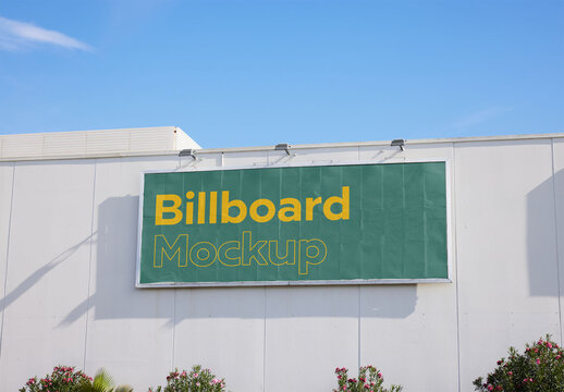 Building Billboard Mockup on a Sunny Day