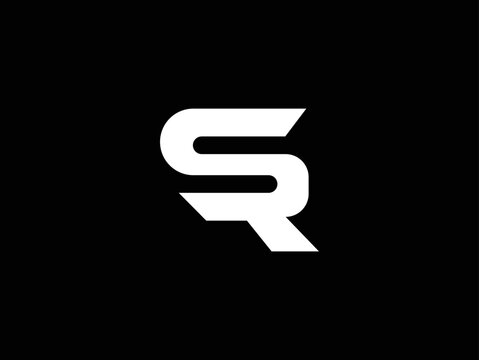 Creative Minimalist Letter SR Logo Design , Minimal RS Monogram