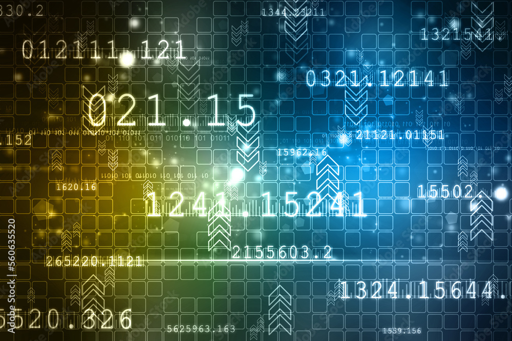 Wall mural 2d digital abstract business networking background