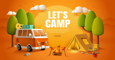 Landing page template for camping