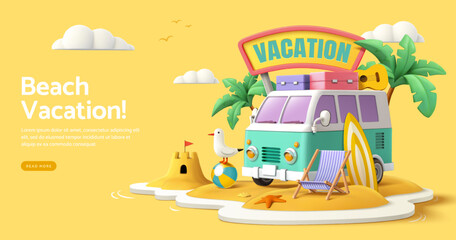 Landing page template for vacation