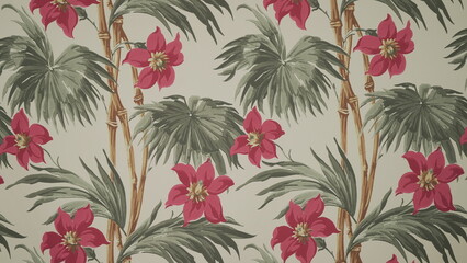 seamless floral pattern Graphics  texture on Fabric