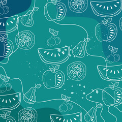 Colorless set with vegetables and green background, vector cartoon stickers