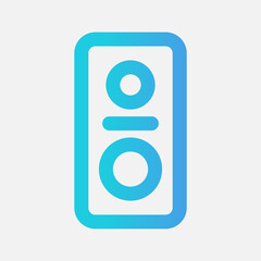 Sound icon in gradient style about multimedia, use for website mobile app presentation