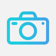 Camera icon in gradient style about multimedia, use for website mobile app presentation