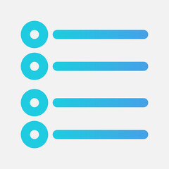 Obraz premium List icon in gradient style about multimedia, use for website mobile app presentation