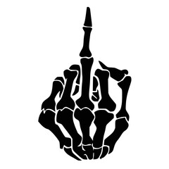 Skeleton Hand Middle Finger 