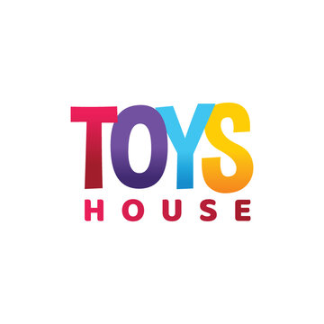 Toys Lettering Text Logo Design For Fun Vector