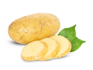 potato chips isolated on white background