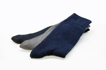 Images of black, gray and navy socks